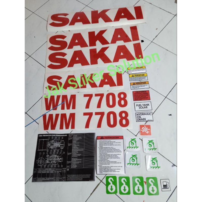 Stiker Sakai WM7708 Sticker Tandem Roller
