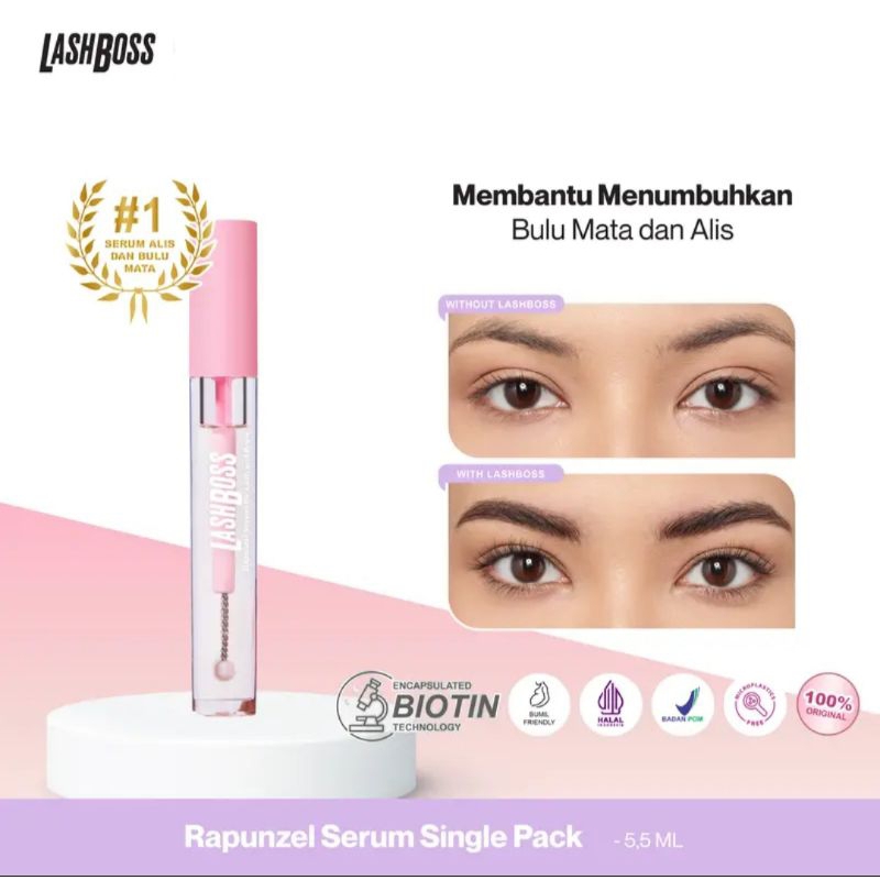 LASHBOSS RAPUNZEL SERUM PENUMBUH ALIS DAN BULUMATA LASH BOSS EYELASH BROW