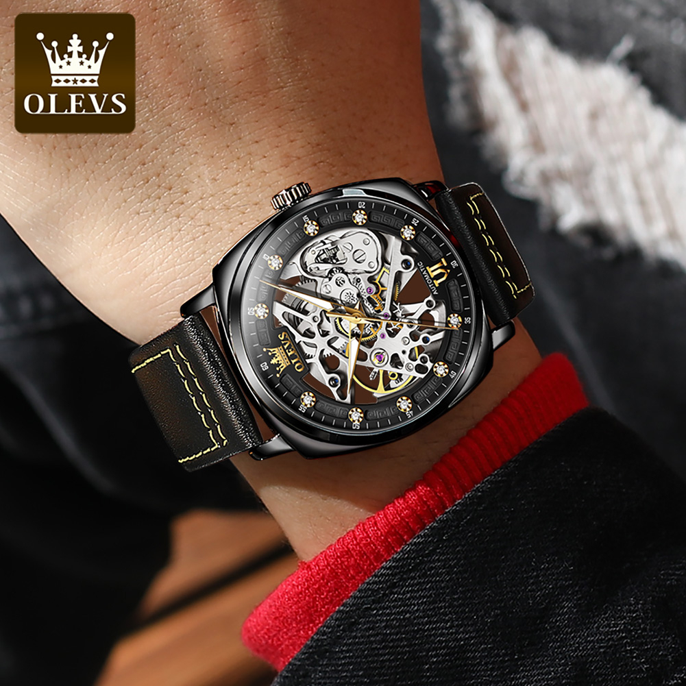 Diskon Olevs Jam Tangan Pria Anti Air Original Automatic Watchbrands Luxury Kotak Hadiah Keren