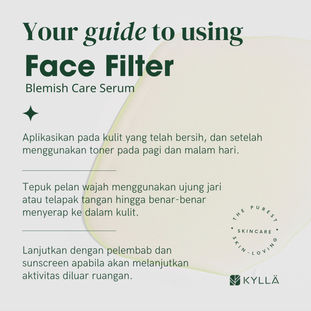 KYLLA Beauty Face Filter Blemish Care Serum 35ml SERUM WAJAH ANTI ACNE MENGURANGI JERAWAT