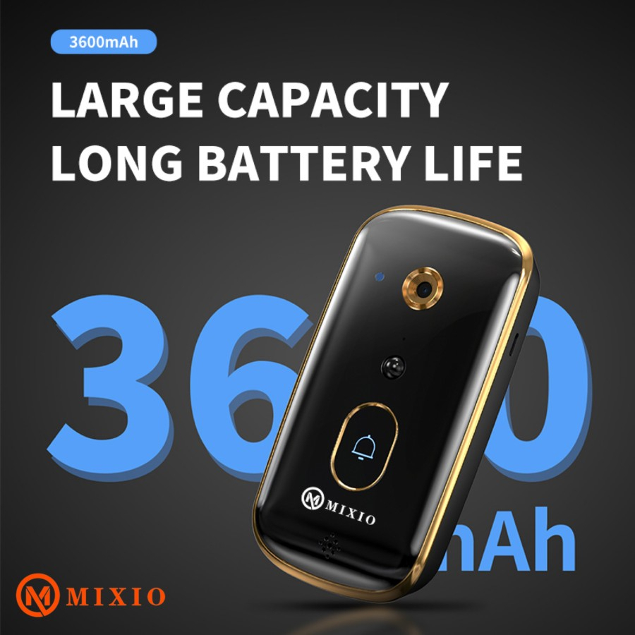 MIXIO - Smart Home X10 Wifi Video Doorbell Bel Pintu Rechargable 1080p