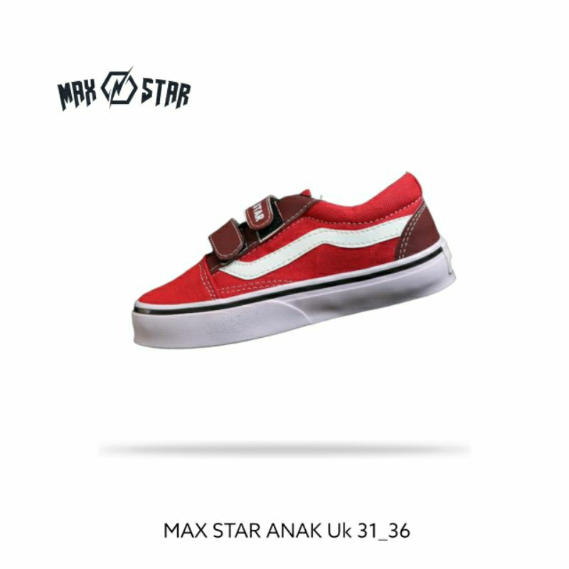 Max star sepatu sneakers casual anak laki laki size 31-36 trendy