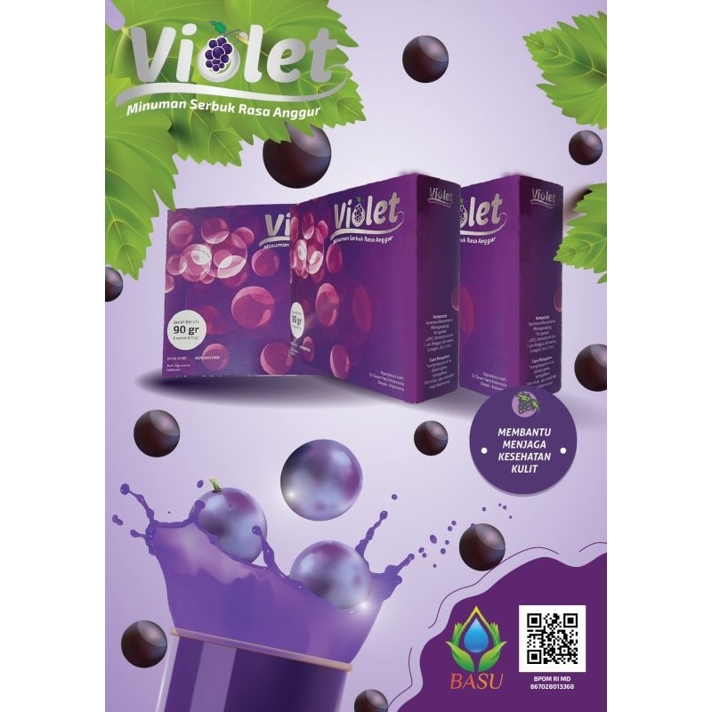 VIOLET KOLAGEN MINUMAN RASA ANGGUR KOLAGEN MINUMAN PERAWATAN KULIT MINUMAN AWET MUDA MINUMAN KOLAGEN MINUMAN ANGGUR