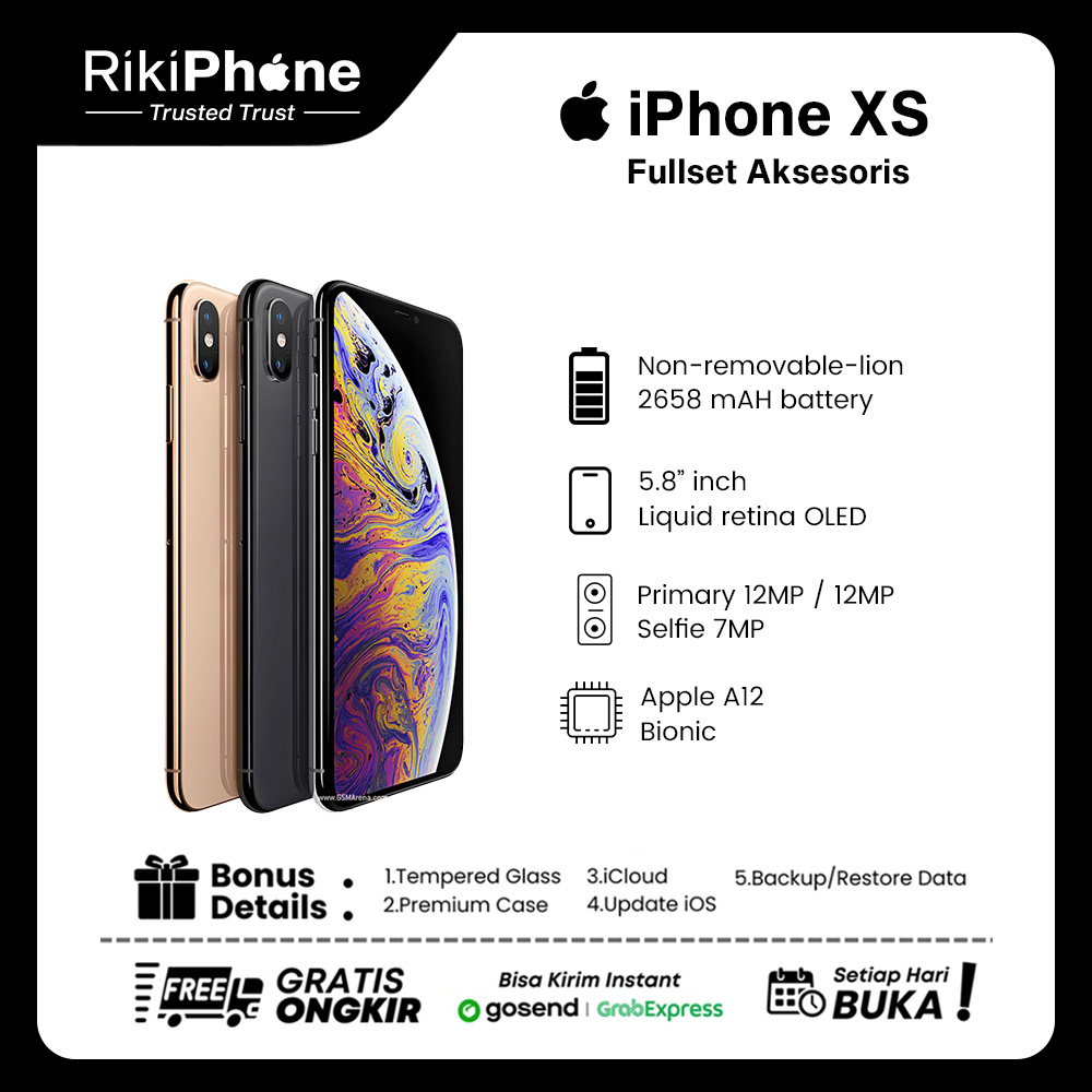 IPHONE XS 64GB/256GB BEKAS ORIGINAL 100% | SECOND LIKE NEW