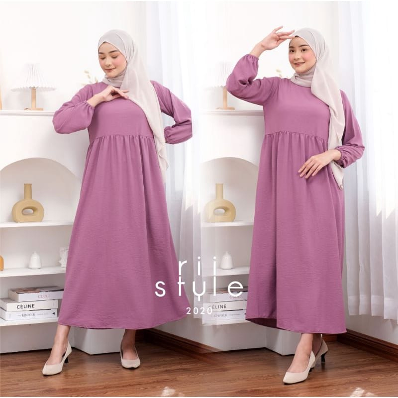 Balena Midi Dress Bahan Crinkle Air Flow