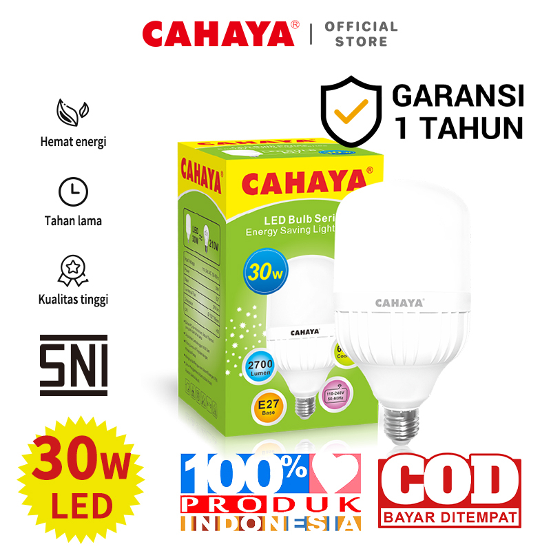 CAHAYA - Lampu LED Tbulb 30 Watt Cahaya Putih