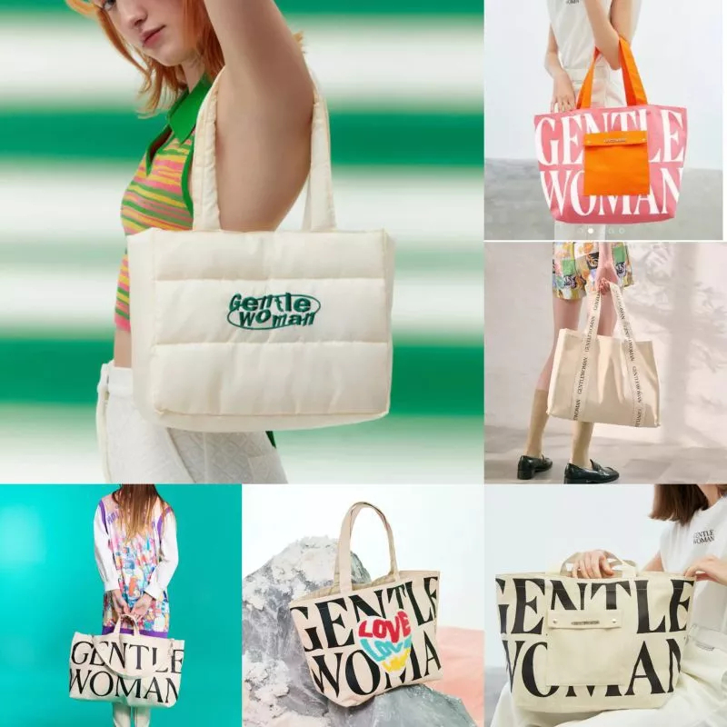 GENTLE WOMAN Tote Bag Canvas 100% Original Thailand Import