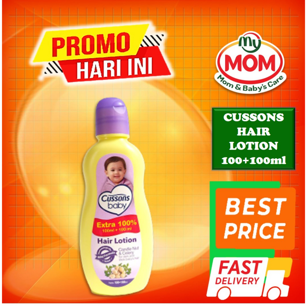 [BPOM] Cussons Baby Hair Lotion 100ml+100ml  &amp; 50ml+500ml / Cusson Hair Lotion Bayi 100 ml + 100 ml &amp; 50 ml + 50 ml/ Minyak Rambut Bayi / MY MOM