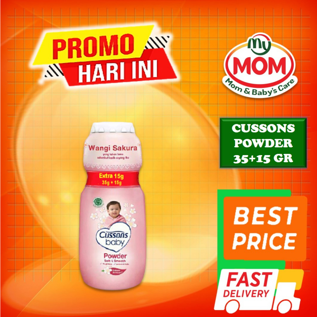 [BPOM] Cussons Baby Powder 35gr + 15gr / Bedak Bayi Cusson / MY MOM