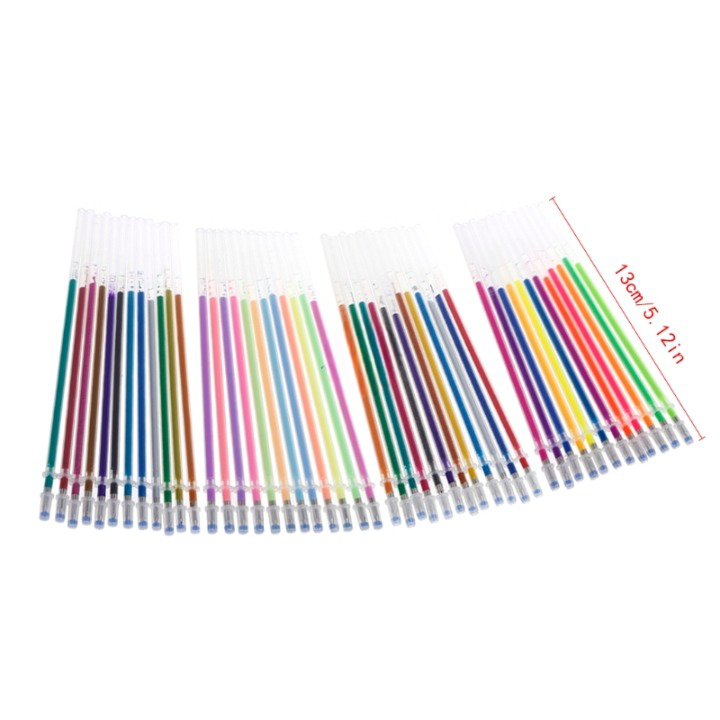 Pulpen Gel Warna 0.7mm Refill Neon Pastel Metal Glitter 48 PCS - OGP48 - Multi-Color