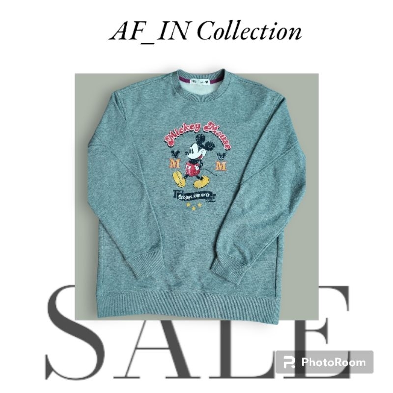 sweater crewneck import DISNEY produk original sweater