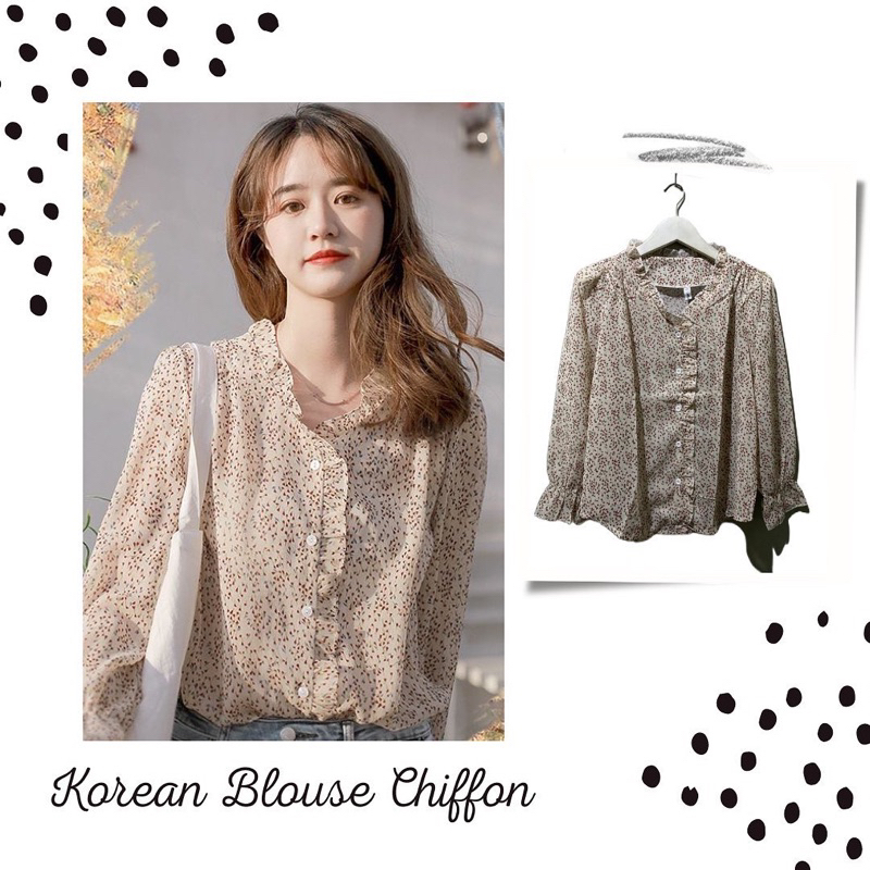 PRELOVED KOREAN BLOUSE FLORAL