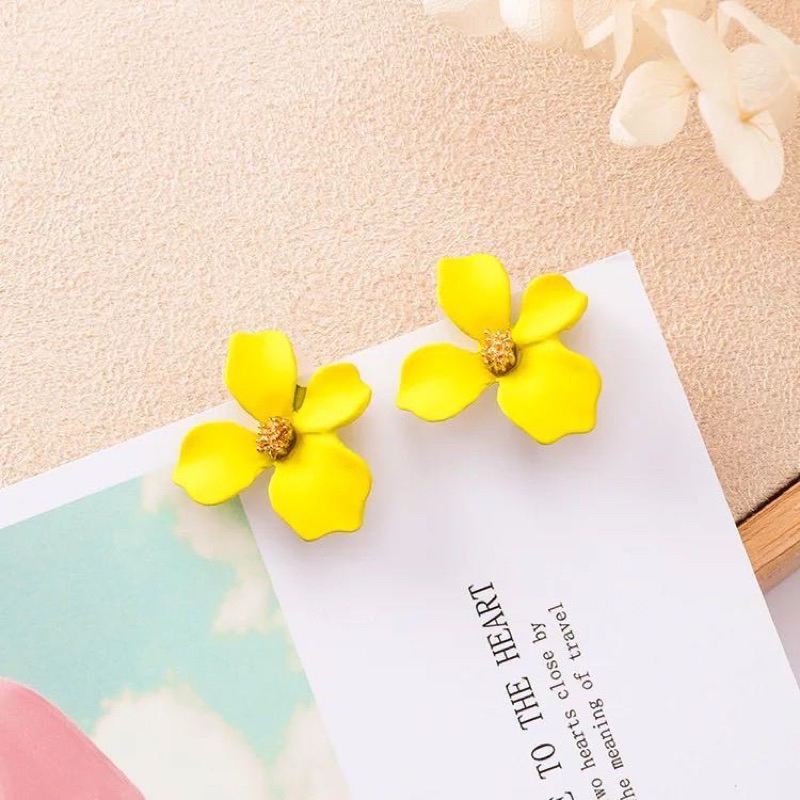 [COD] Anting Tusuk Motif Bunga Aksesoris Fashion Anting Wanita