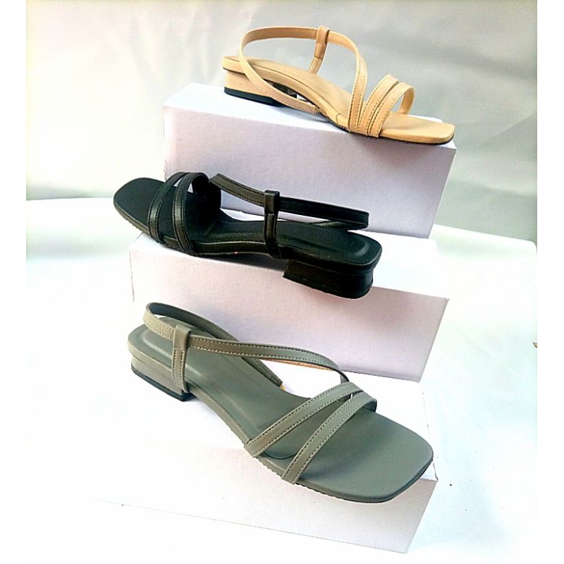 new&quot; sandal wanita Manda hak 2cm w_001