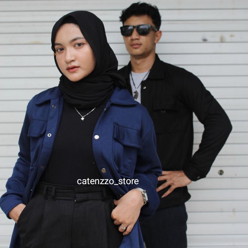 SHACKET JACKET/ BLAZER WANITA / JAKET PRIA / JAKET SEMI PARKA / KEMEJA HITAM POLOS HOODIE FLEECE COTTON