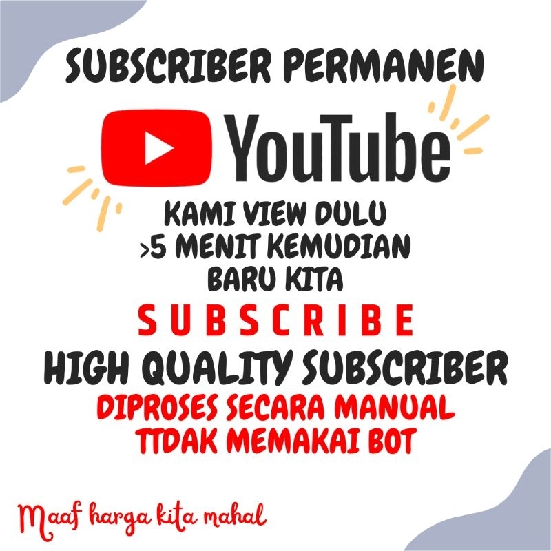 SUBSCRIBER YOUTUBE PERMANEN AKTIF LOLOS MONETISASI