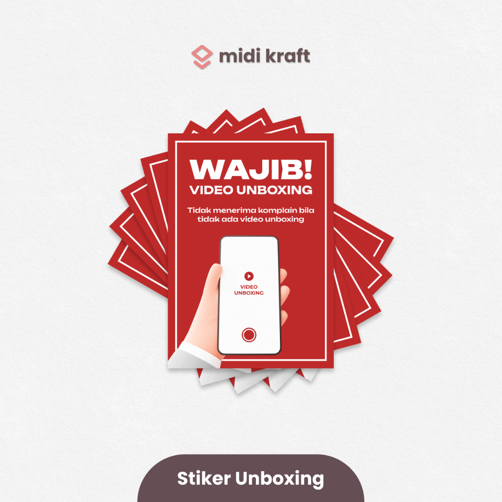 

Stiker Wajib Video Unboxing Paket (6x8.5cm)