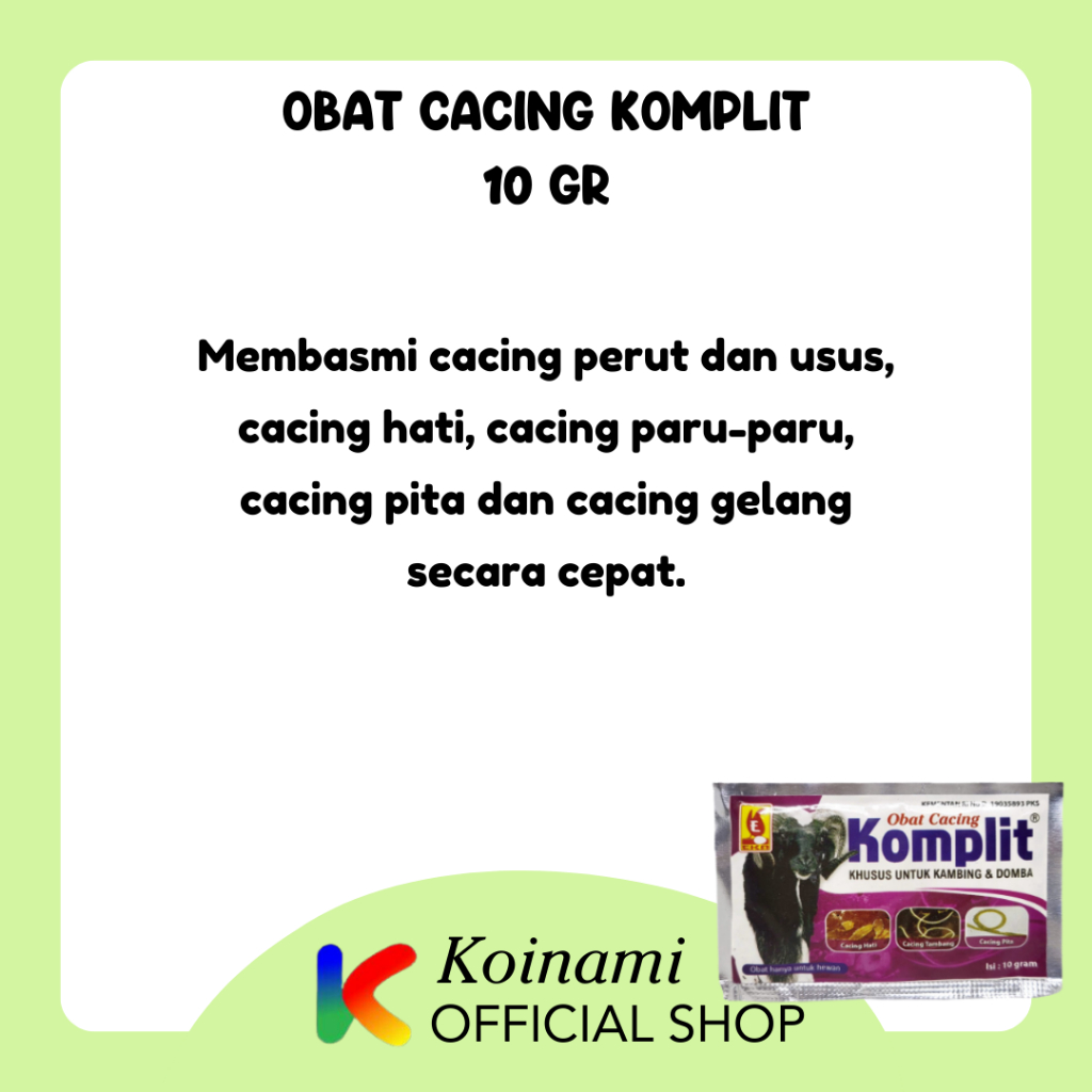 Obat Cacing Komplit Kambing Domba 10gr / Deworming Kambing Domba / Eka Farma