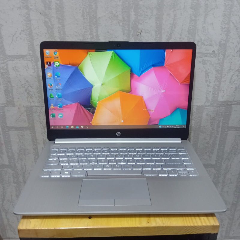Laptop Hp 14s-dk0073AU AMD A4-9125 Ram4gb Hdd1TB #Backlight Normal