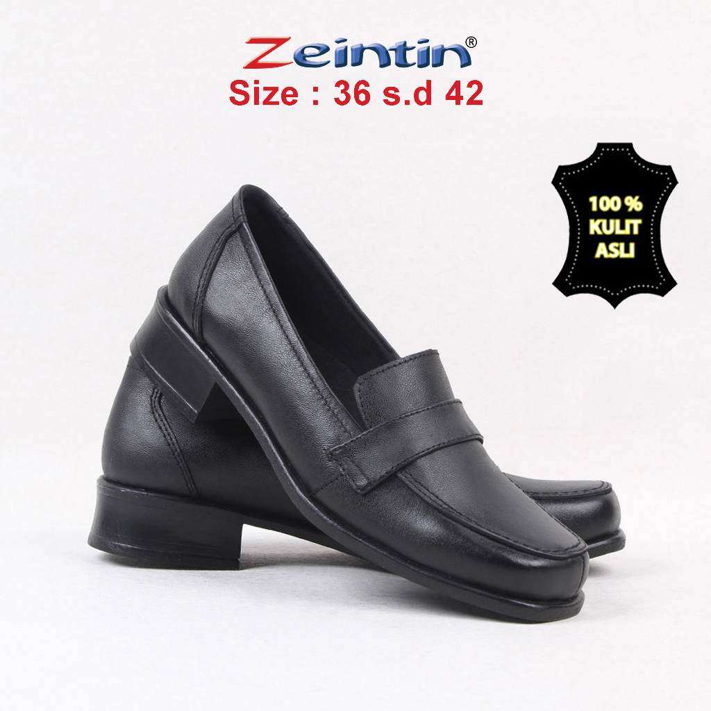 Zeintin - Sepatu Pantofel Kerja Wanita Sepatu Pantofel Formal Bahan Kulit Asli Terbaru Handmade Original Zeintin BJ