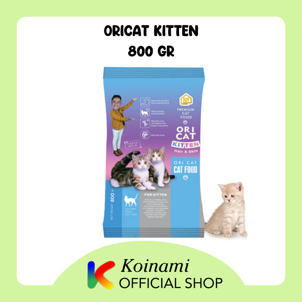 Ori Cat Kitten Hair &amp; Skin 800gr / Makanan Anak Kucing OriCat