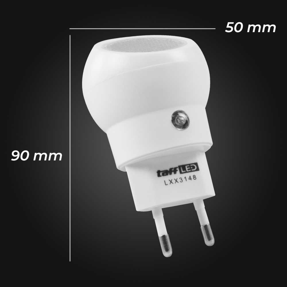 Lampu Tidur LED EU Plug Sensor Cool White 240V 0.5W