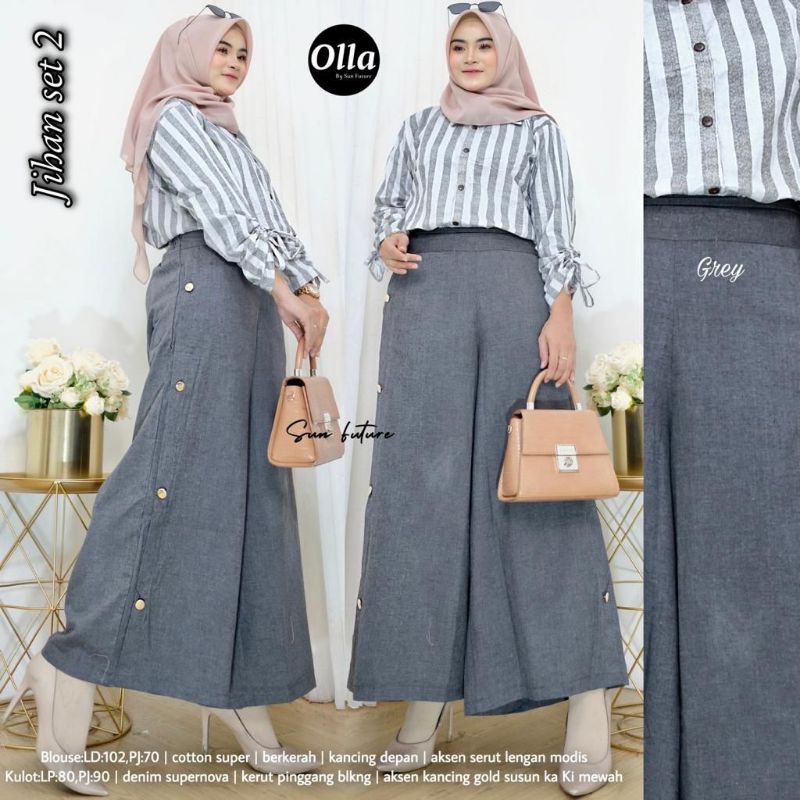 JIHAN  SET 2 SETELAN BAJU WANITA TERBARU BY OLLA