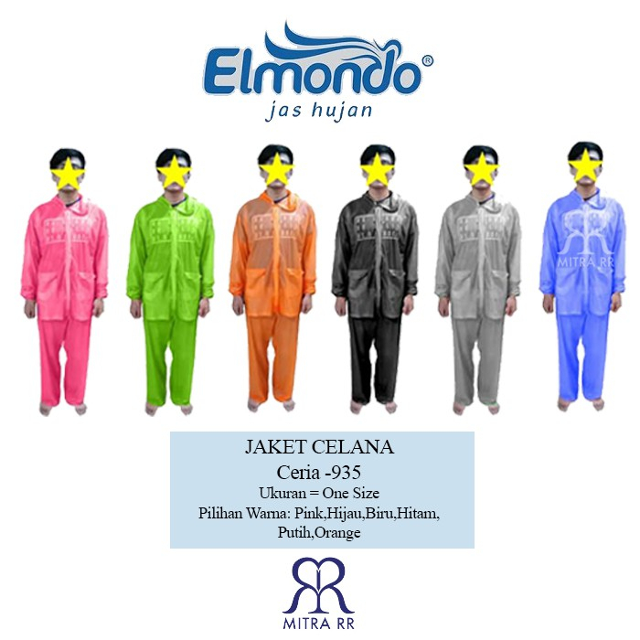 Jas Hujan Setelan Jaket Celana Elmondo Ceria 935