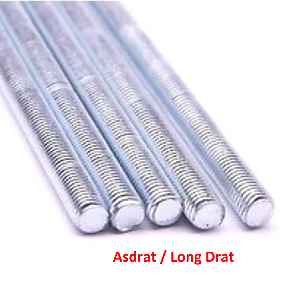 AS DRAT M5 Long Drat Thread Rod ASDRAT M5 x 1m Besi Galvanis