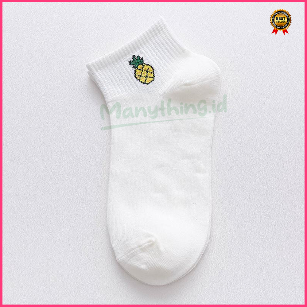 (MANYTHING) Kaos Kaki Ankle / Ankle Sock / Kaos Kaki Motif Buah / Kaoskaki Pendek / Kaos Kaki Import BISA COD