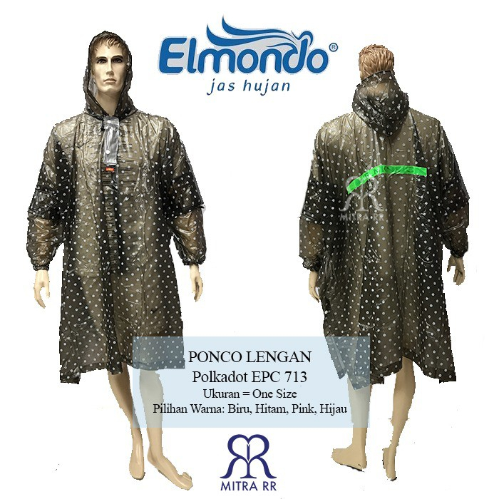 Jas Hujan Elmondo Ponco Lengan POLKADOT 713 Raincoat Fancy