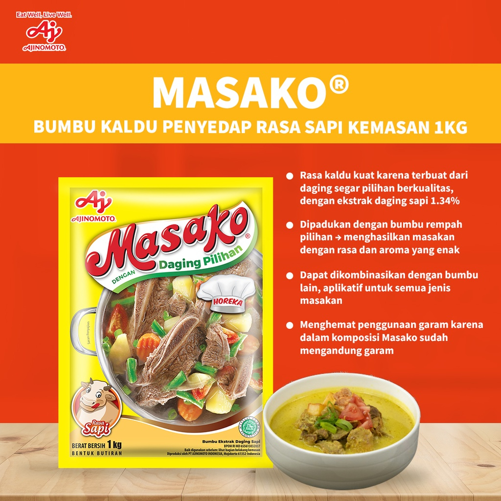 MASAKO PENYEDAP RASA SAPI 1kg * PENYEDAP RASA