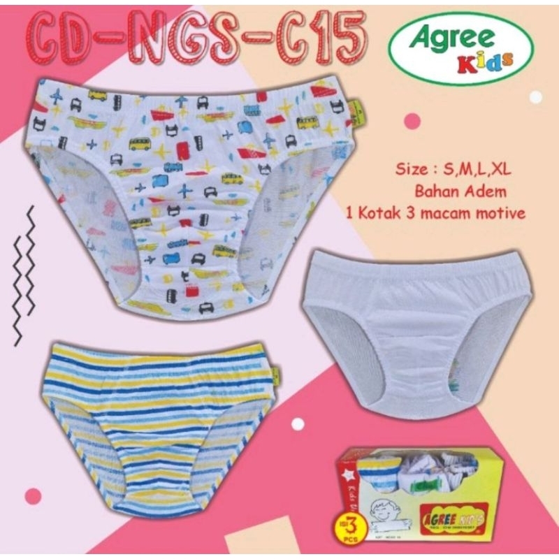 CD AGREE KID'S C-15 / CD AGREE ANAK / CELANA DALAM ANAK COWOK