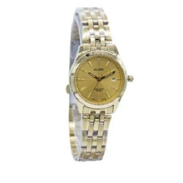 Jam Tangan Alba Original AH7BN6X1 Ladies Wanita Gold Bisa Couple AH7BN6