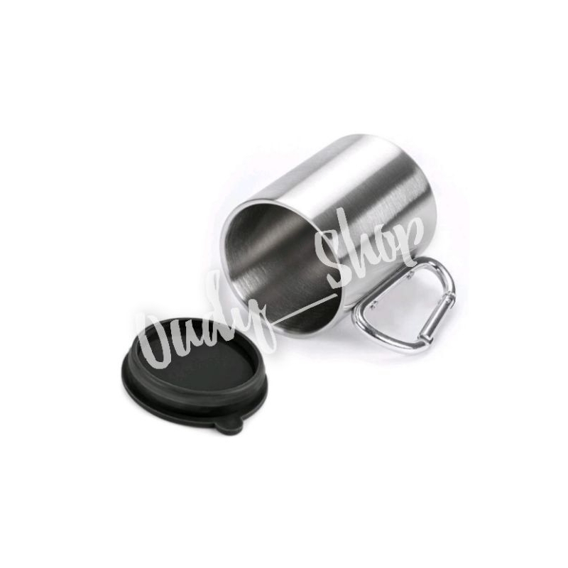 Gelas Carabiner Stainless Cangkir Mug Camping
