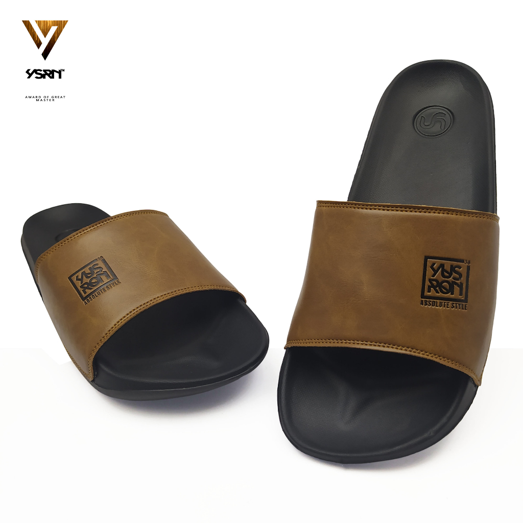 Sendal Pria Slide Slip on Sandal Anti Licin Ringan Selop Spoiled Geof Terbaru