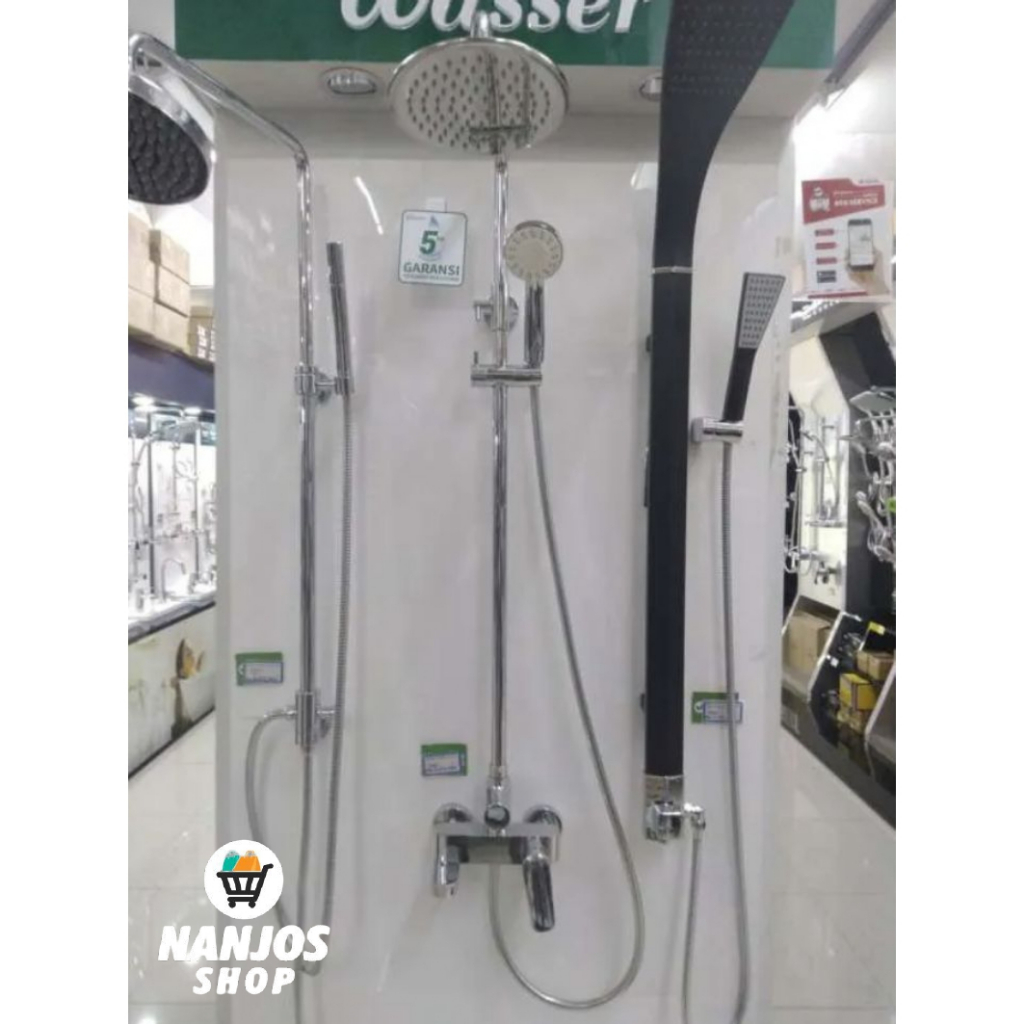 Wasser Hand Shower Tiang Lever Spain Cartridge / ABS Hand Shower Mandi / Wall Shower Panas Dingin Hand Set ESSD330  Garansi Resmi 5 Tahun