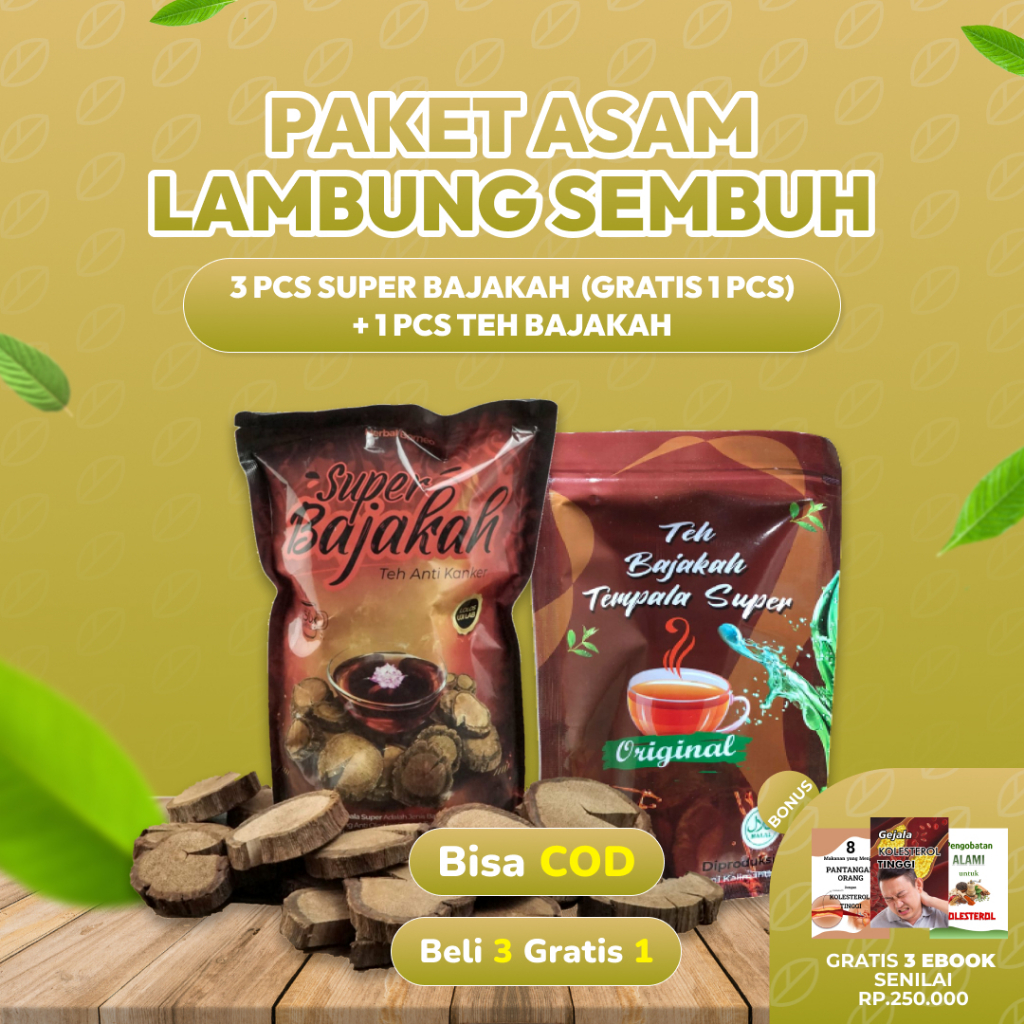 

PAKET ASAM LAMBUNG SEMBUH Obat Asam Lambung 3 Pcs Bajakah Tampala Super 1 Pcs Teh Celup Bajakah