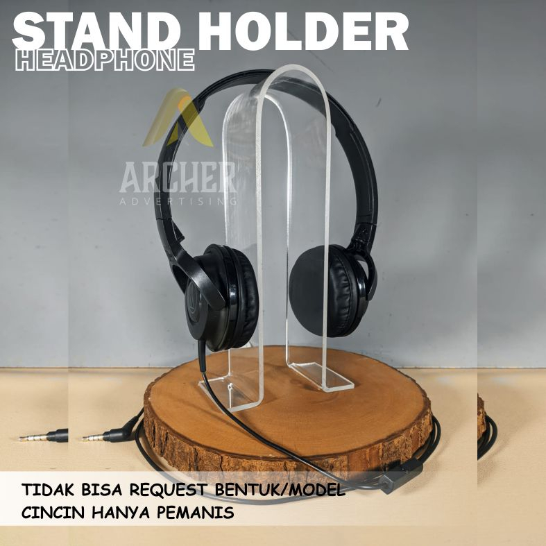 STAND TATAKAN HOLDER HEADPHONE AKRILIK BENING 2 mm