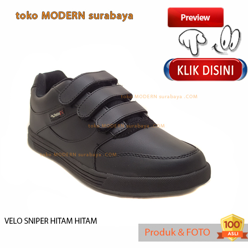 Sepatu pria sepatu sekolah snekers velcro VELO SNIPER