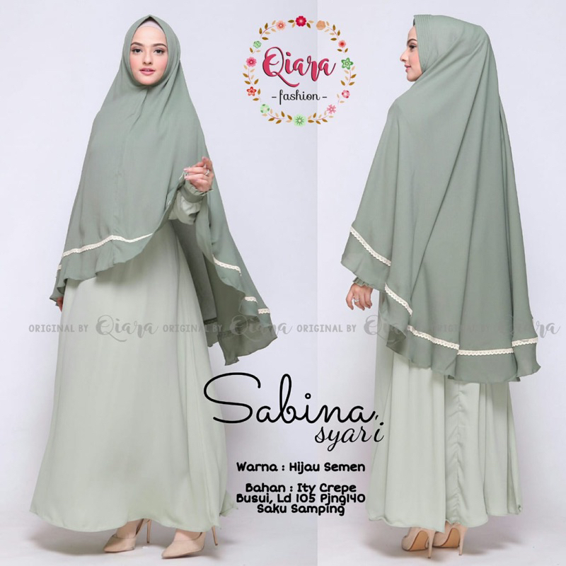 sabina qiara sale Annaya Syari Gamis Muslim Cadar Produk Original By Intanaka