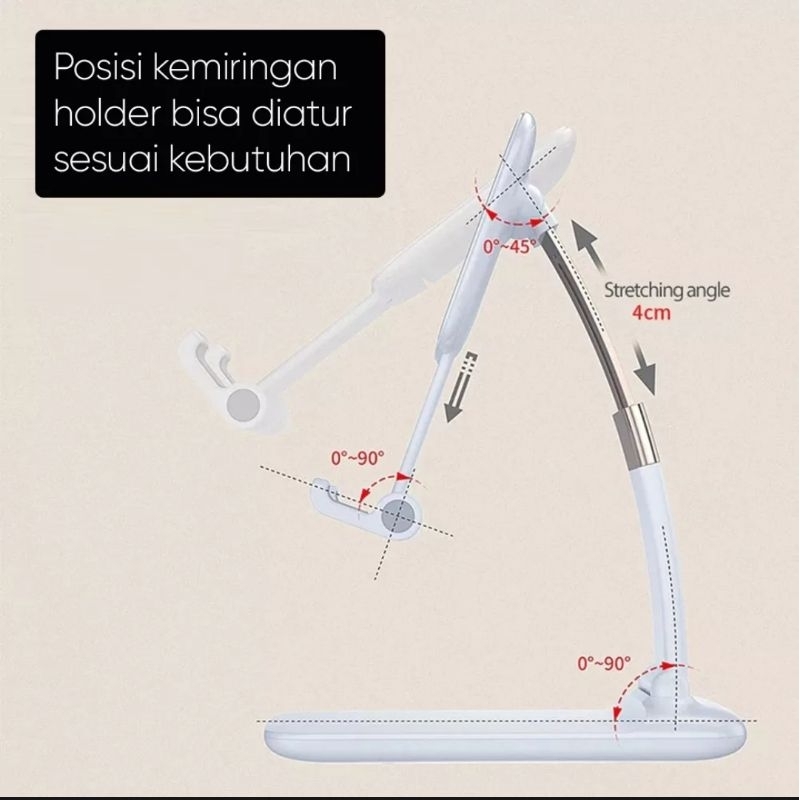 Phone Holder Stand Handphone Desk Phone Holder Dudukan Ponsel Tempat Hp Tablet