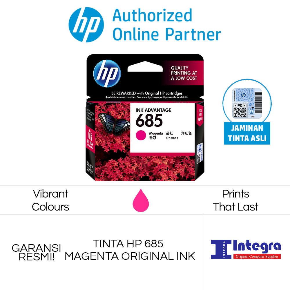 Tinta HP 685 Magenta Original Cartridge - CZ123AA