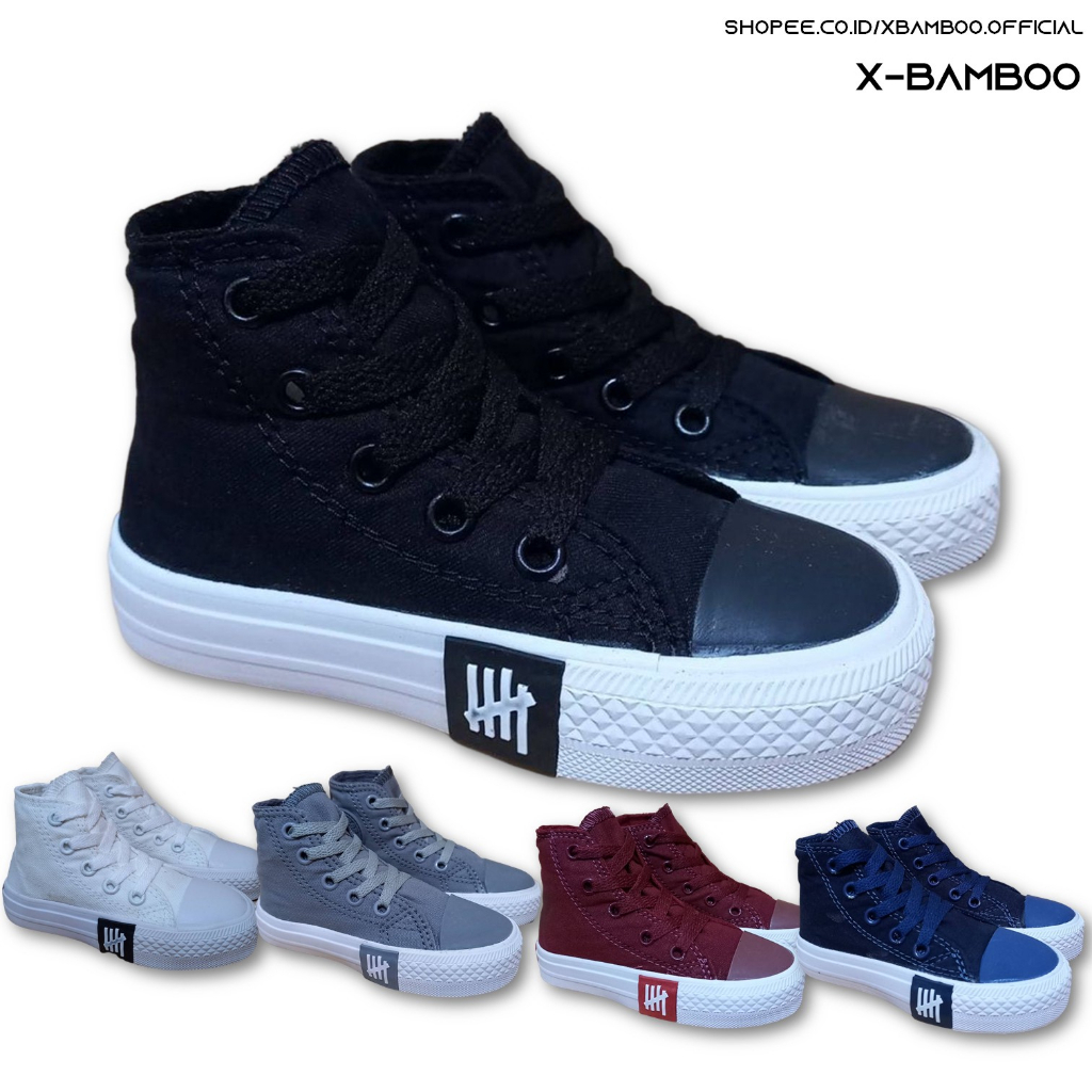 Sepatu Sekolah Anak Convrese Flash Kanvas Tali | Sneakers Anak Cowok Cewek Premium untuk Umur 1-8 Ta