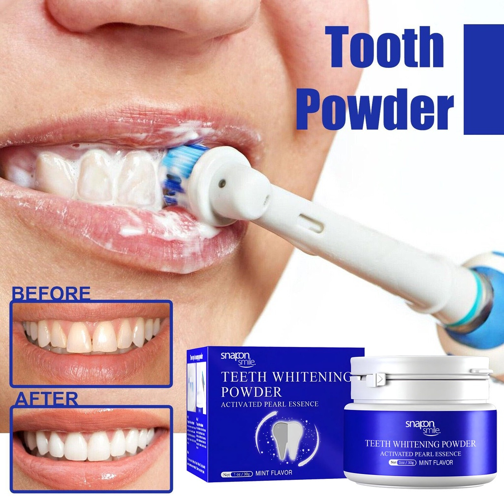 [COD] Snap On Smile Teeth Whitening Powder Pemutih Gigi Kuning Permanen