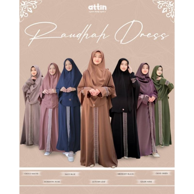 Raudhah Dress by Attin Hijab | Dress Original by Attin Hijab | Ready Siap Kirim