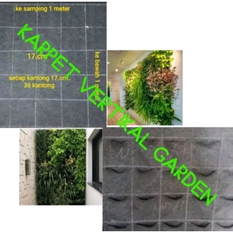 KARPET VERTICAL GARDEN POT BUNGA kantong 36 cotton sheet