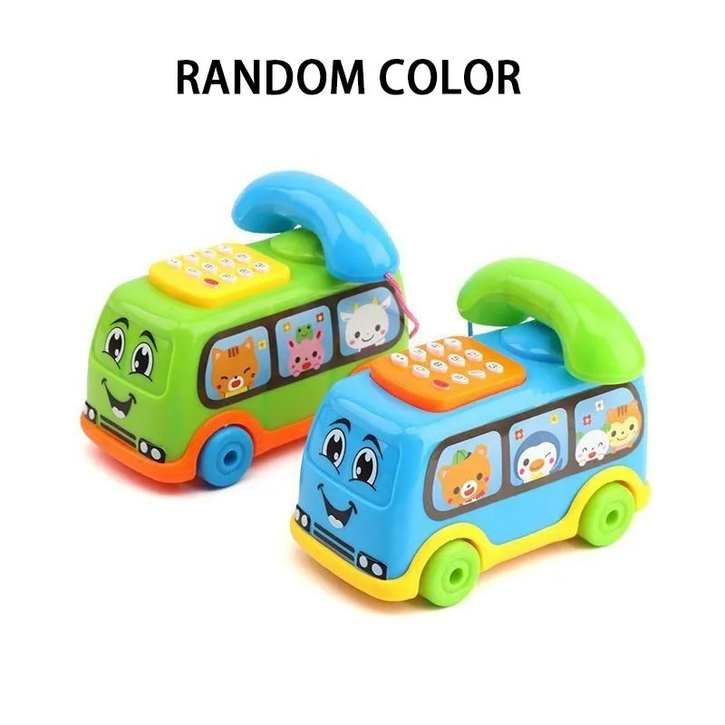 Mainan Bayi Edukasi Telephone Musik Bus Music Phone Mobile Phone YD6