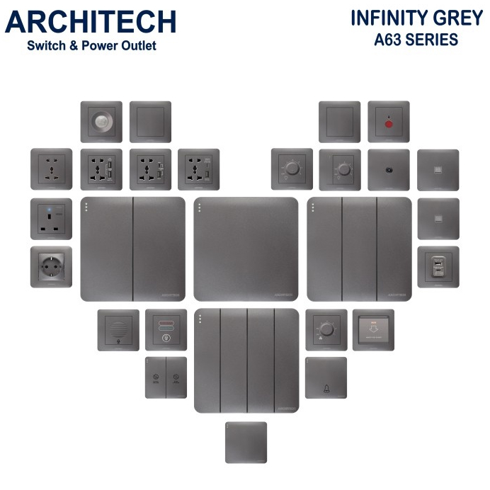 ARCHITECH INFINITY GREY UNIVERSAL USB A63-C06U A+C FAST CHARGER
