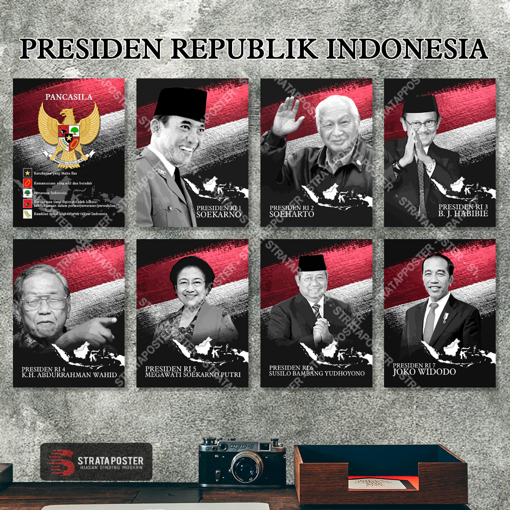 Hiasan dinding Presiden Indonesia Poster Pancasila